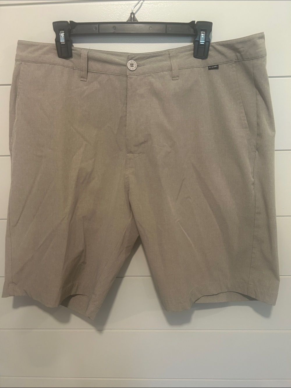Travis Mathew Men's Light Khaki Flat Front Shorts